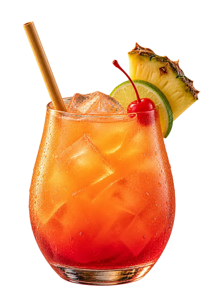 Oasis Thai Rum Punch concept drink illustration